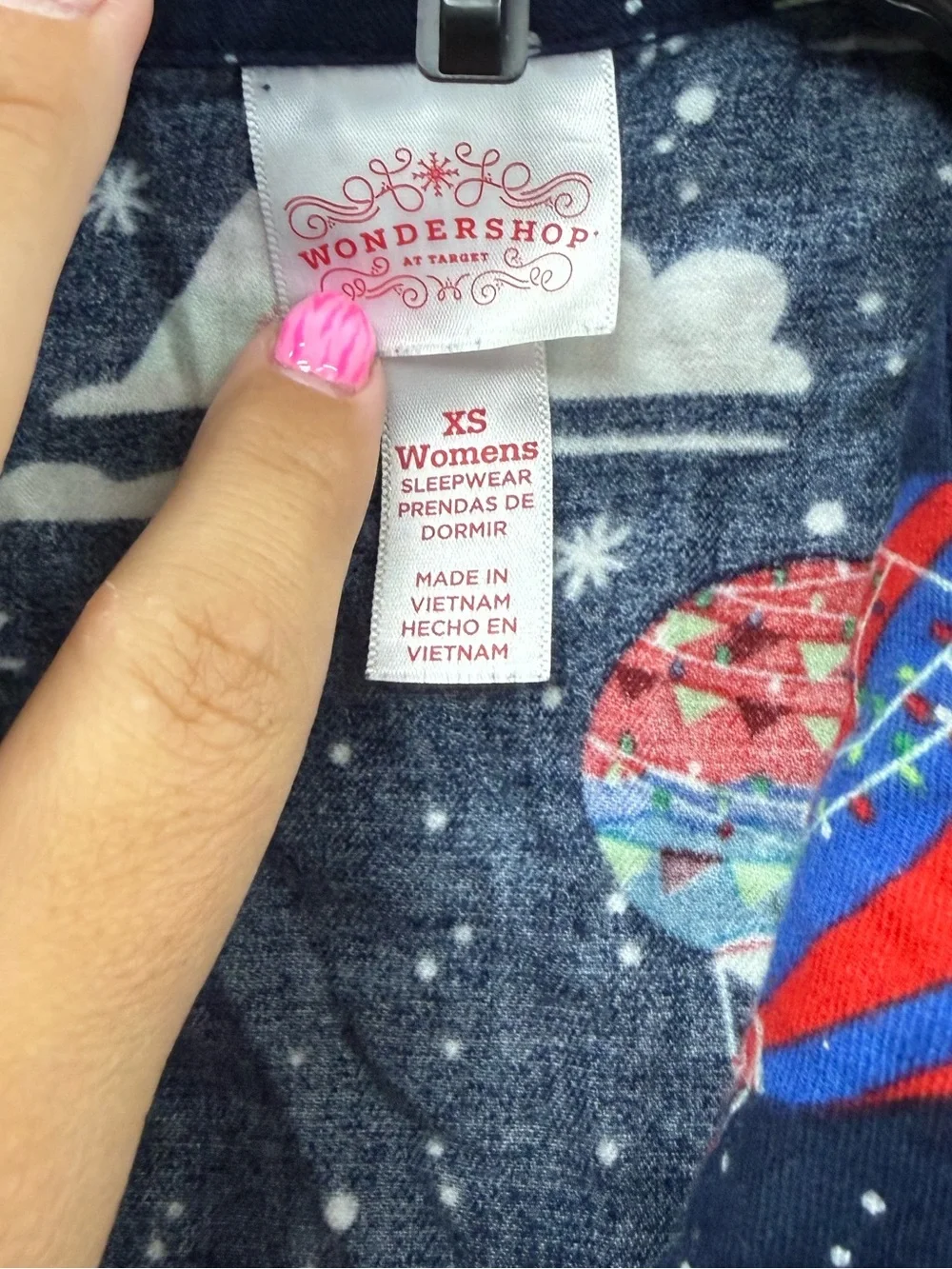 Women’s Navy Christmas Pajama Set - Picture 3 of 7